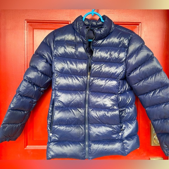 RALPH LAUREN sL kid’s 12-14 navy puffer Looks new-Super warm-duck feather fill - Picture 1 of 9
